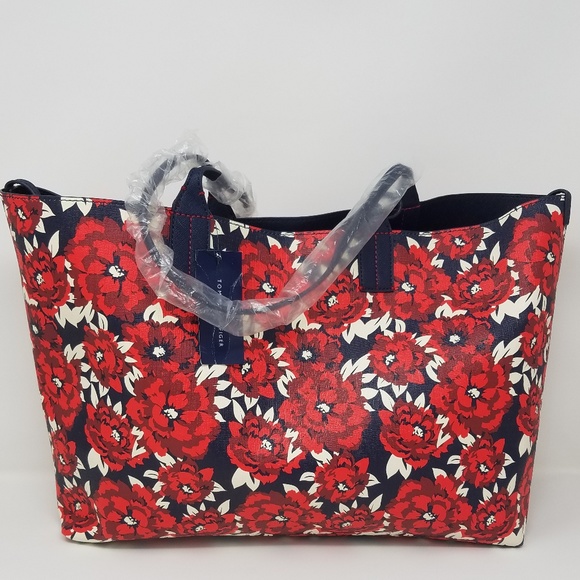 Tommy Hilfiger Handbags - Tommy Hilfiger Reversible Tote- Navy/Multi-Color